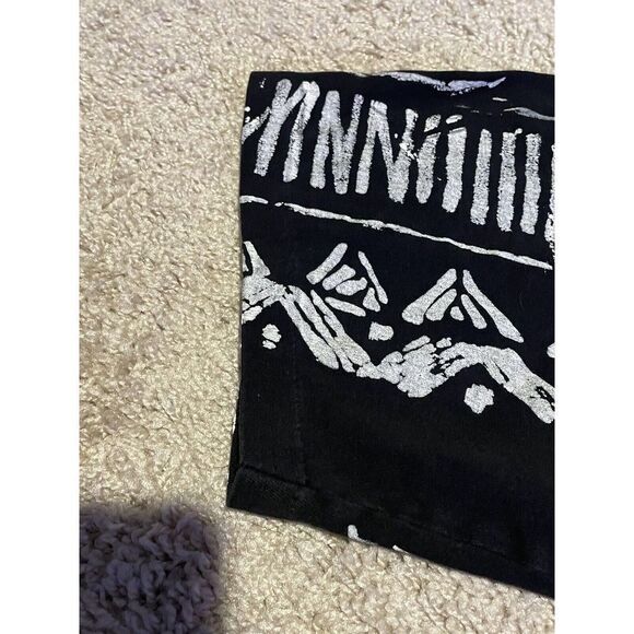 LAGUNA All-Over Tribal Aztec Design Men's Black Shirt Large VTG 80s 90s USA‎ - Picture 5 of 7